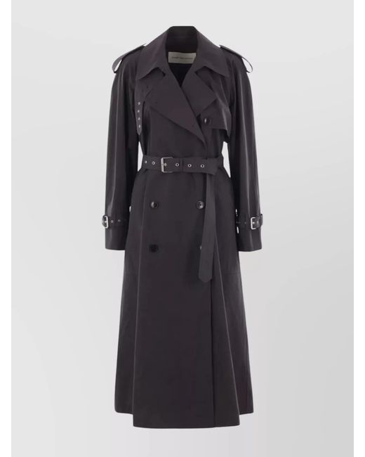 Dries Van Noten Black Cotton Trench Coat