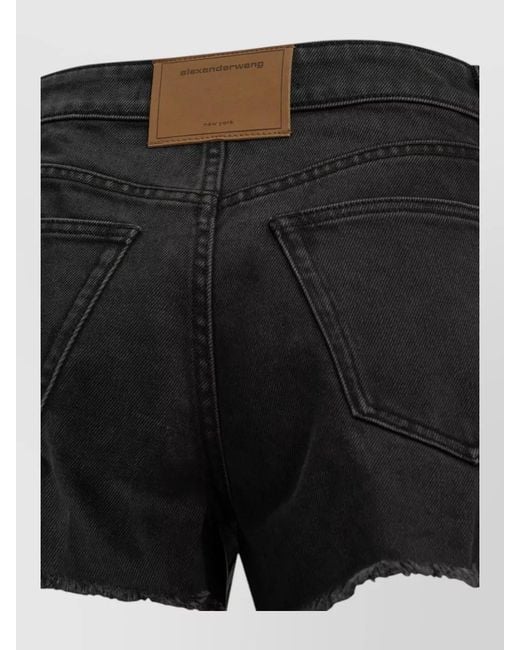 Alexander Wang Black Fly High Waist Denim Five Pocket Shorts