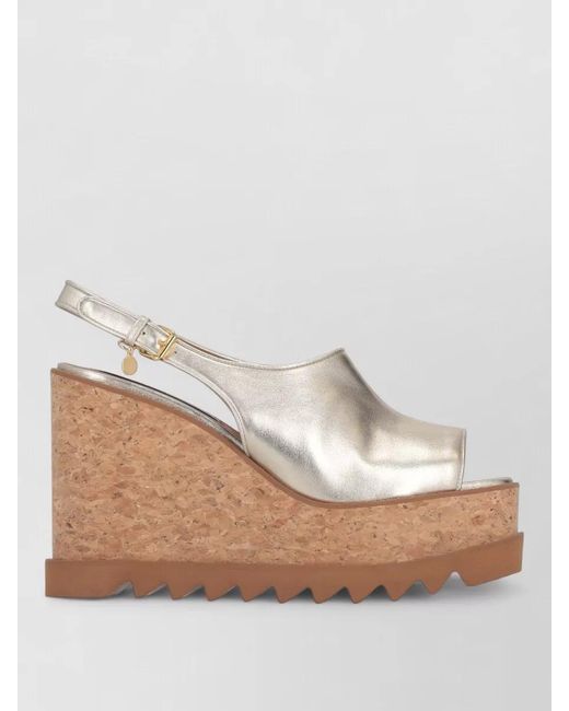 Stella McCartney Brown Platform Slingback Sandals