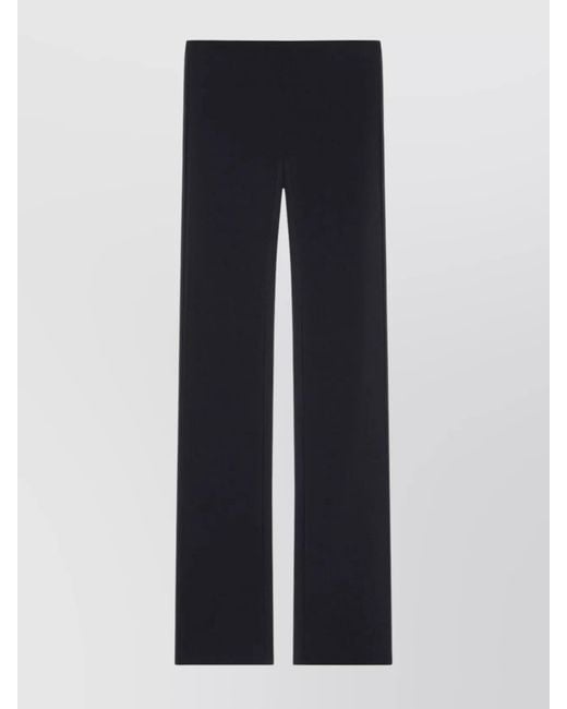 Courreges Blue Mid-Rise Straight-Leg Long Trousers
