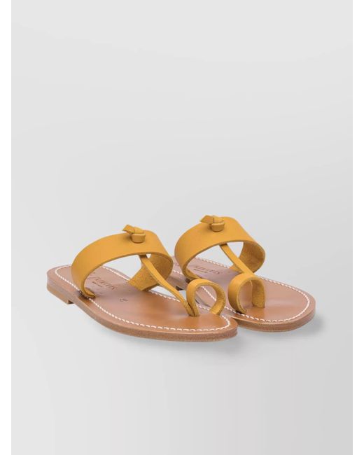K. Jacques Metallic Leather Sandals