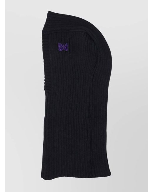 Needles Blue Wool Balaclava for men