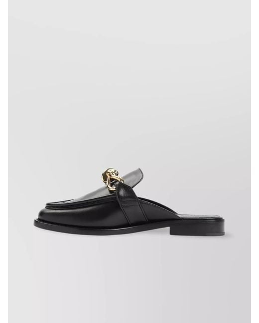 Bottega Veneta Black Astaire Loafers With Metal Knot Detail