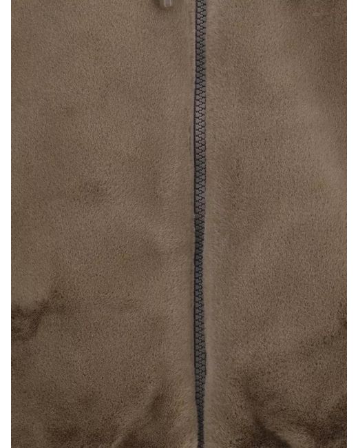 Moose Knuckles Gray Reversible Faux Fur Hoodie