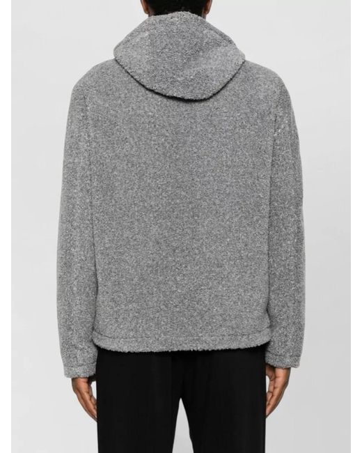 Herno Gray Down Coat Hood And Side Pockets for men
