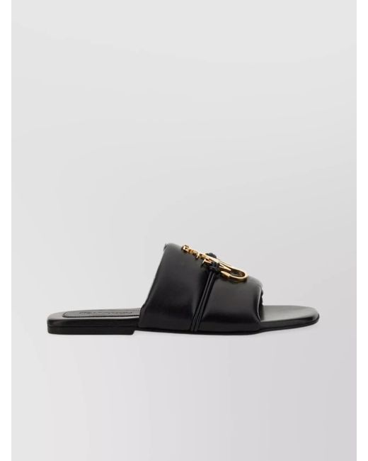 J.W. Anderson Metallic Logo Slide Sandal Anchor Detail