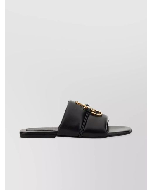 J.W. Anderson Metallic Logo Slide Sandals