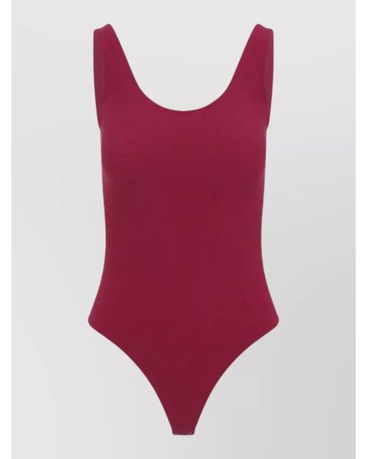 Wolford Red Sleeveless Bodysuit
