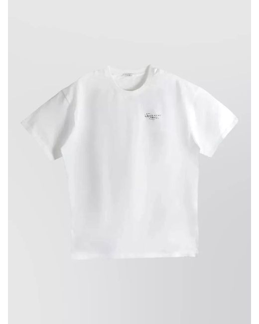 Givenchy White Cotton T Shirt Short Sleeves Crew Neck Straight Hem for men