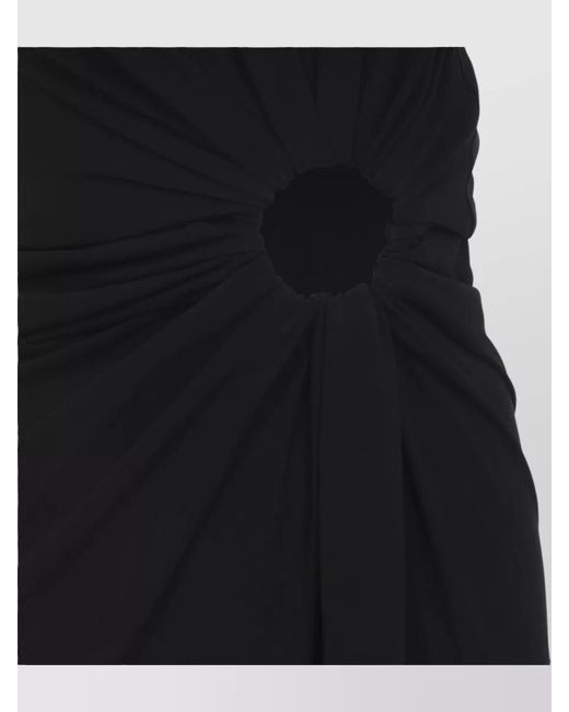 Sportmax Black Saletta Long Dress Stretch Viscose Cutout