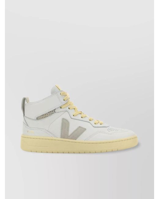 Veja Natural Leather High-Top Sneakers