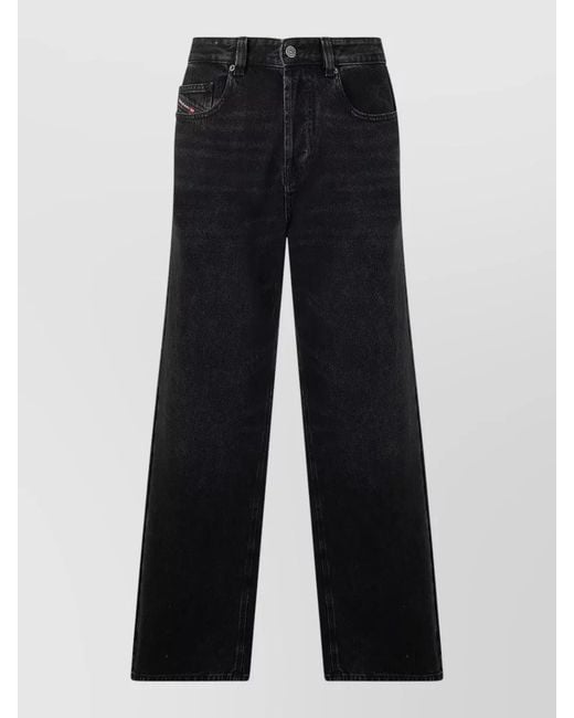 DIESEL Blue High Waist Wide Leg Denim Trousers for men