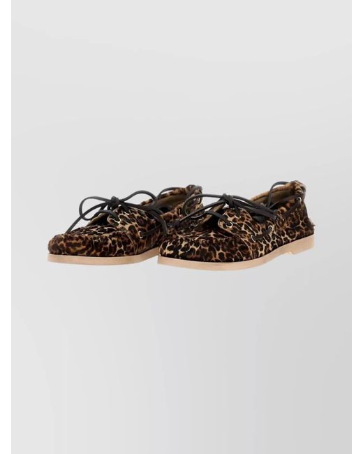 Golden Goose Deluxe Brand Multicolor Leather Leopard-Print Slip-On Sneakers