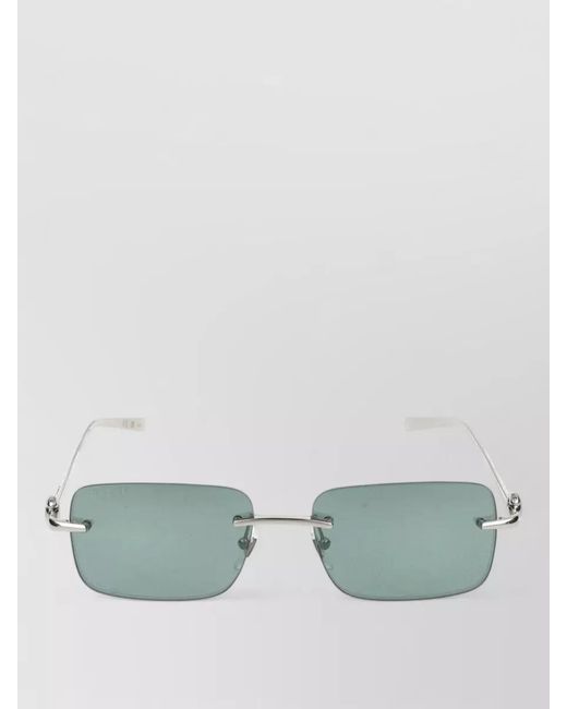 Gucci Green Sunglasses Gg1703S 002 Rimless Rectangular Metal for men