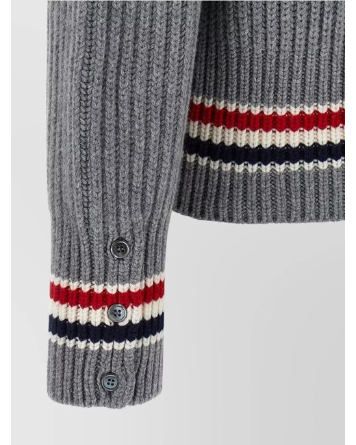 Thom Browne Gray Cashmere Cardigan for men