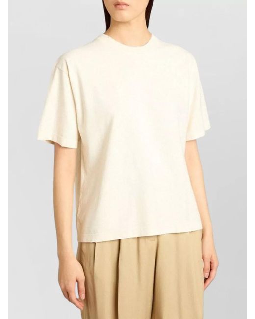 Golden Goose Deluxe Brand Natural Cotton Boxy Distressed Logo-Print T-Shirt