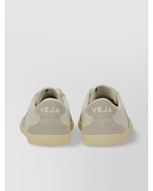 Veja Gray Leather Low-Top Sneakers