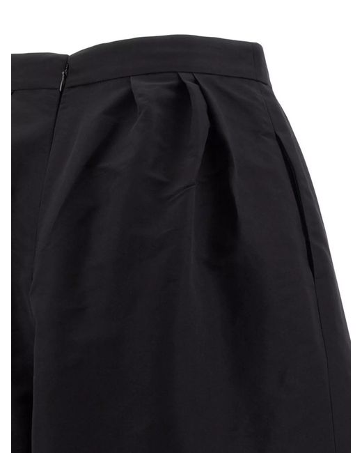 Carolina Herrera Blue Silk Wide-Leg Trousers