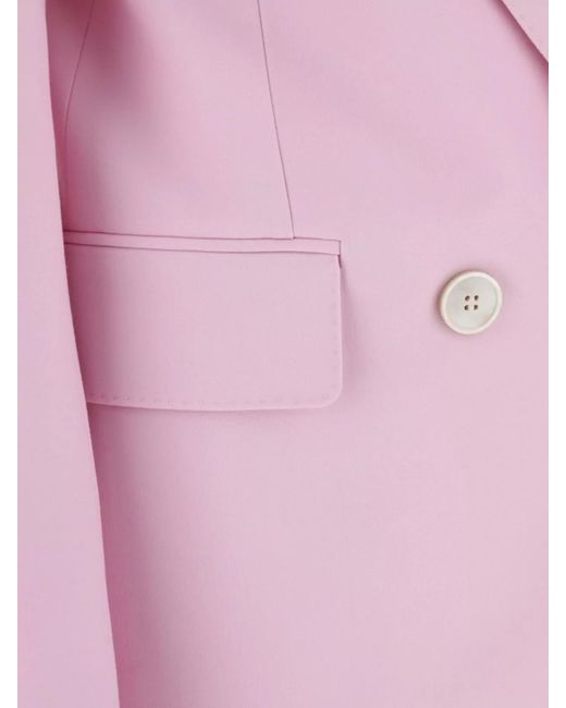 McQueen Pink Double-Breasted Wool Jacket