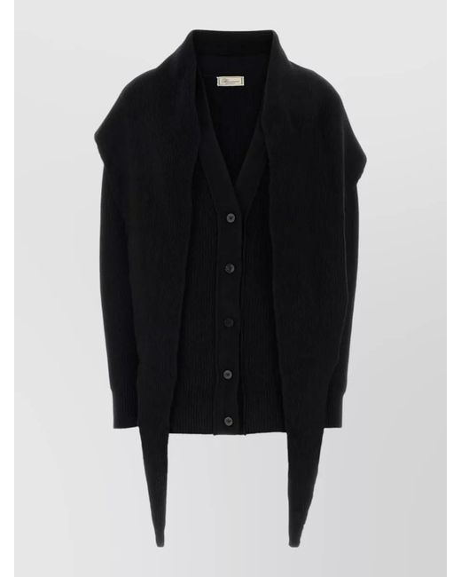 Blumarine Black Virgin Wool Fitted Jacket