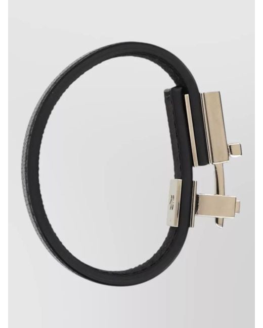 Tom Ford Black Leather Bracelet