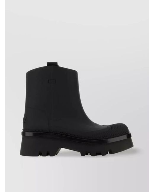 Chloé Black Rubber Rain Boots