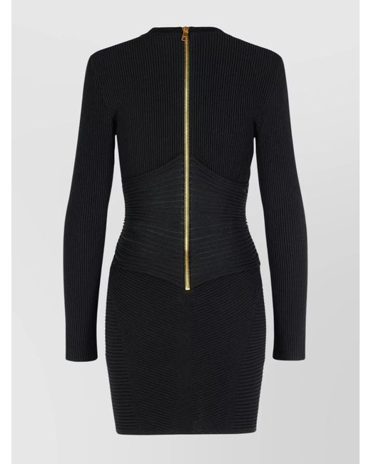 Balmain Black Bodycon Mini Dress