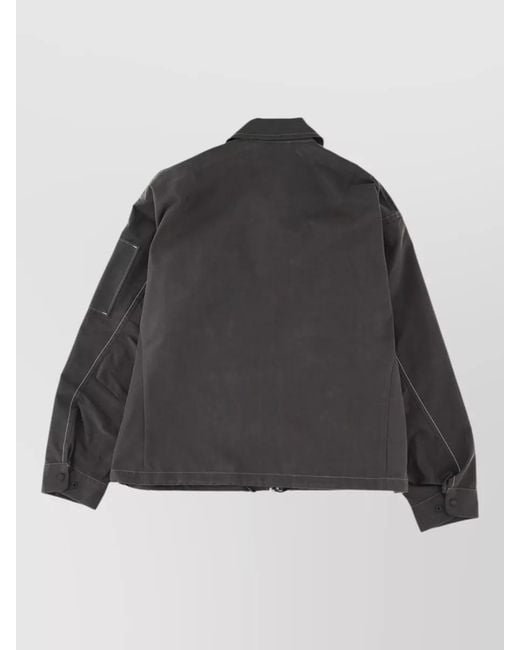 And Wander Black Single Breasted Coat for men