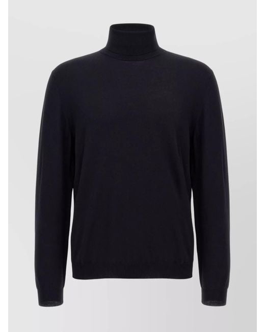 Zanone Blue Turtleneck Sweater Long Sleeves for men