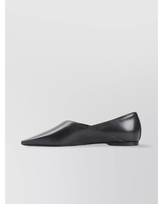Totême  White Leather Ballerina Flats