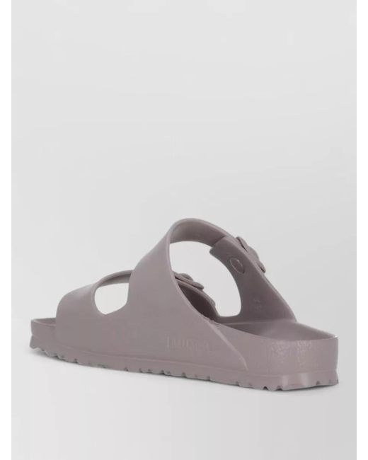 Birkenstock Gray Flat Sandals Narrow Fit Open Toe