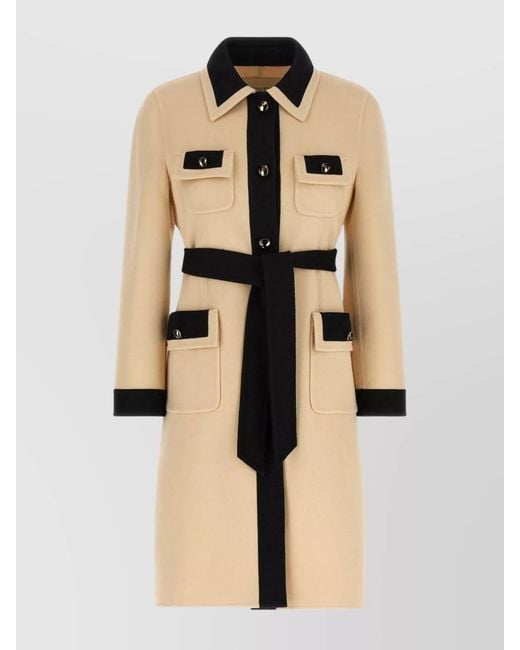 Valentino Garavani Natural Cashmere Single-Breasted Coat