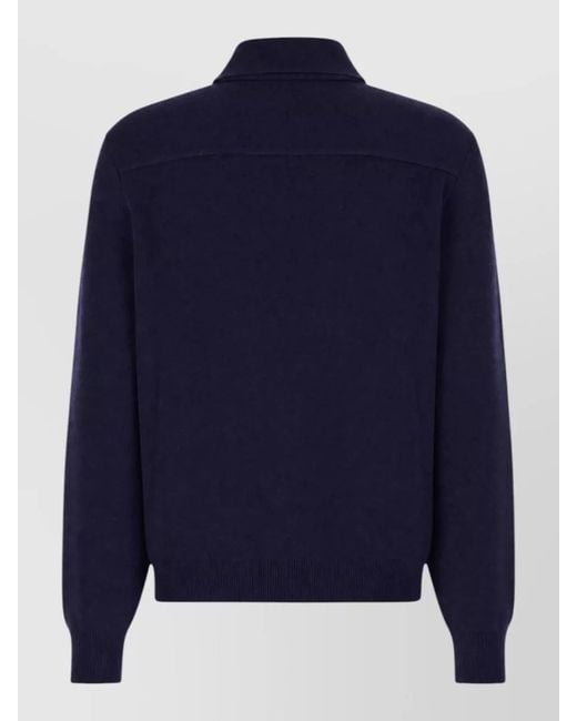 Tom Ford Blue Collared Knit Shirt Long Sleeves Regular Fit for men