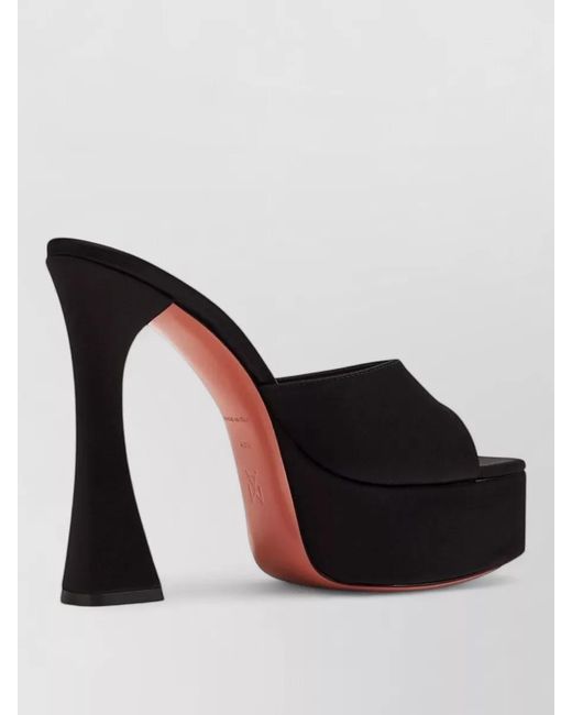 AMINA MUADDI Multicolor Dalida Satin Mules Block Heel Open Toe
