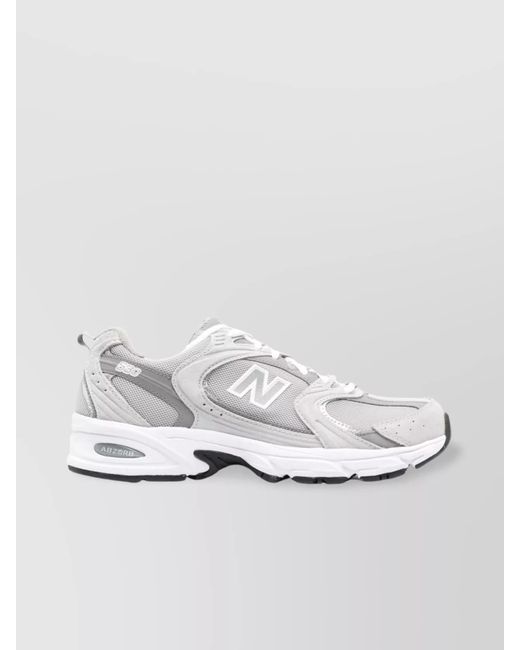 New Balance White Suede Leather Panelled Low-Top Sneakers
