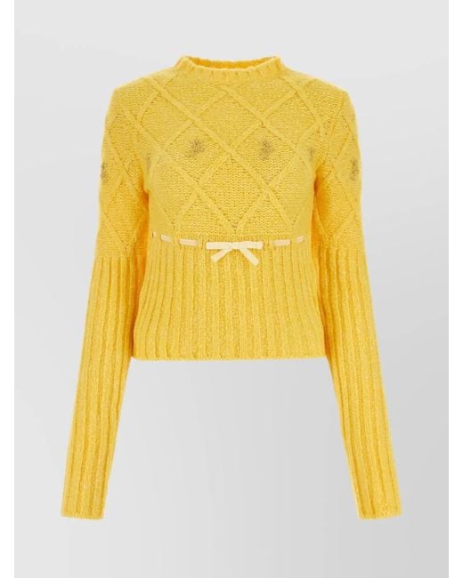 Cormio Yellow Fine-Knit Sweater