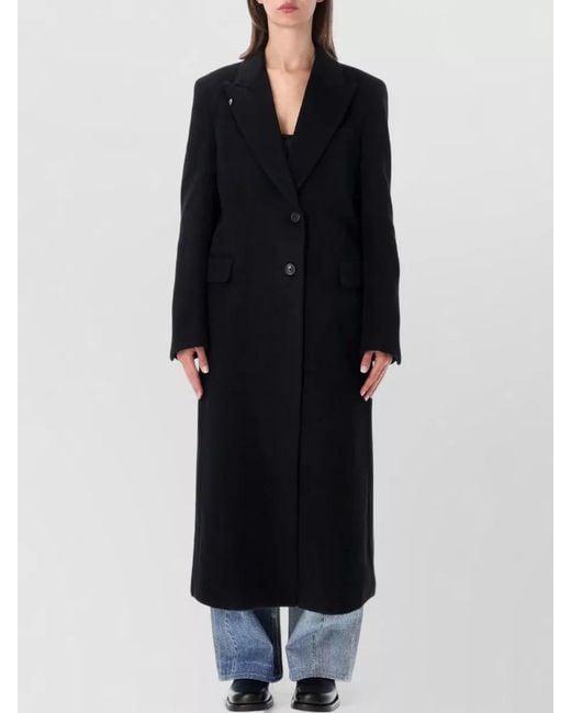 Our Legacy Black Tailored Coat Single Breasted Notched Lapel