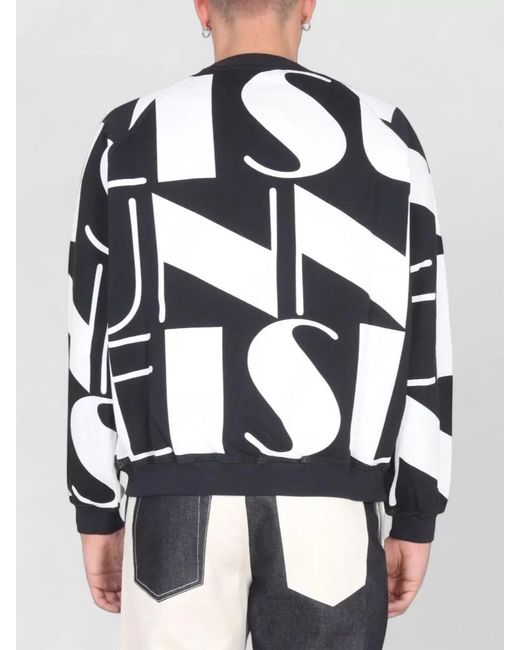 Sunnei Black Logo Knit Crew Neck Long Sleeve Sweatshirt