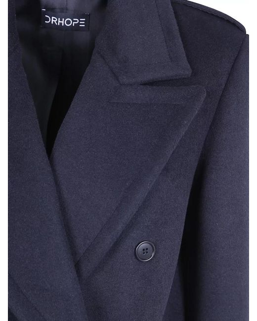 DR. HOPE Blue Wool Maxi Coat