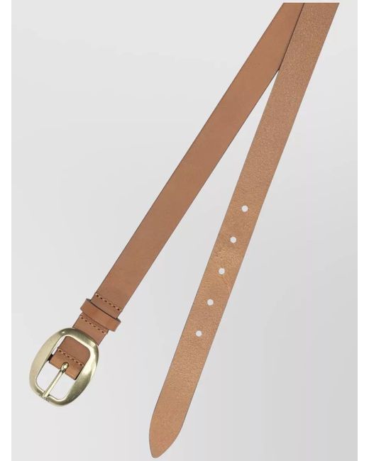 Isabel Marant Gray Dara Leather Belt Smooth Finish Hardware