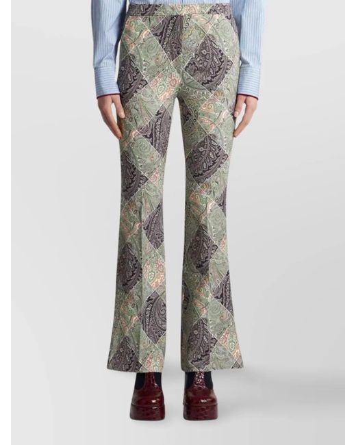 Etro Gray Flared Trousers