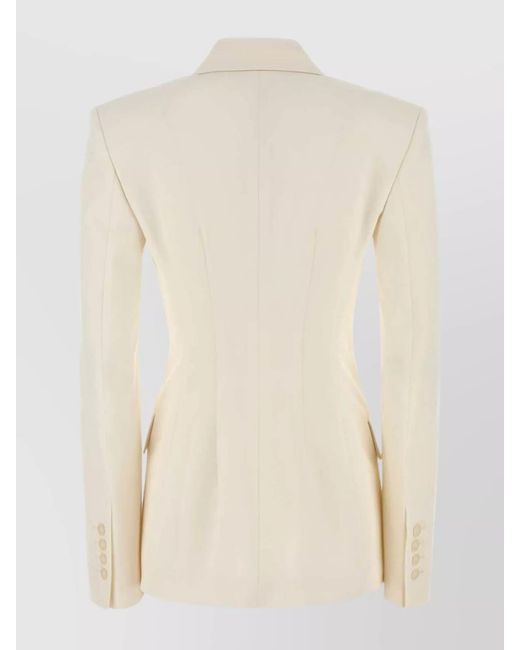 ANDAMANE Natural Single-Breasted Blazer