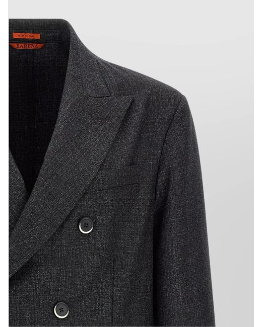 Barena Black Virgin Wool Blazer for men