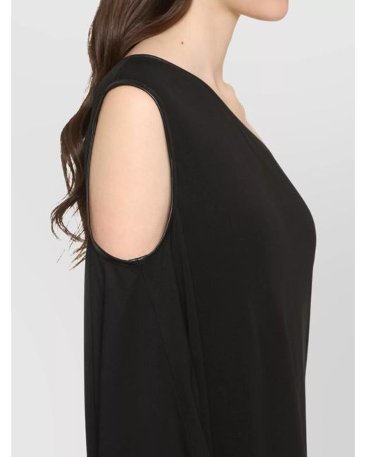 Tom Ford Black Off-Shoulder Asymmetric Mini Dress