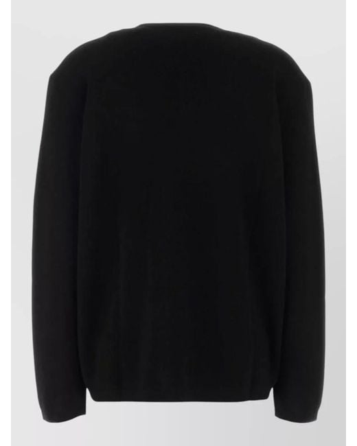 The Row Black Cashmere Oversized Jumper