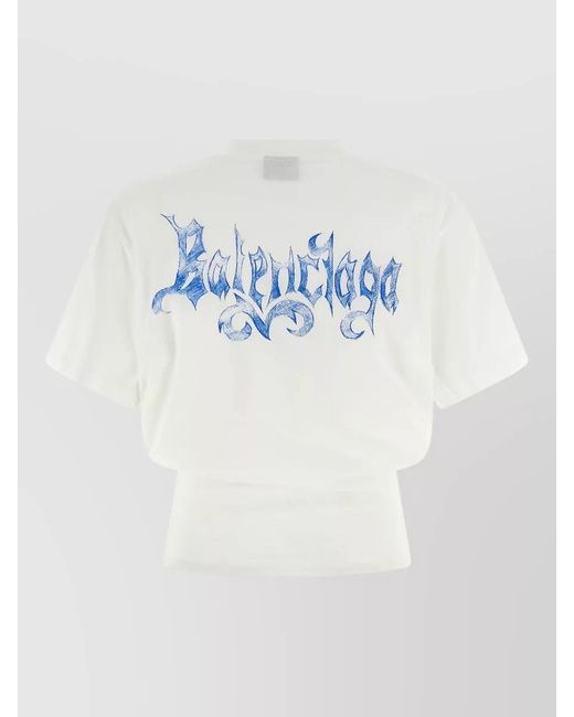 Balenciaga White Cotton T-Shirt