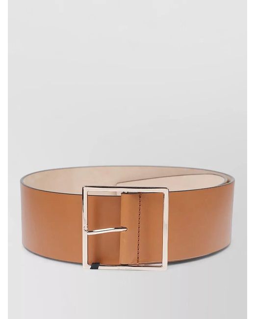 Max Mara Brown Belt Adjustable Length Smooth Finish Square Buckle