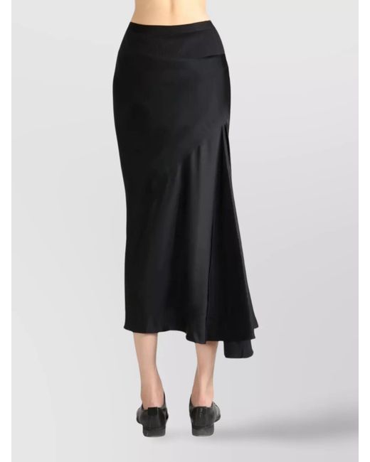 Rick Owens Black High-Rise Asymmetric Skirt