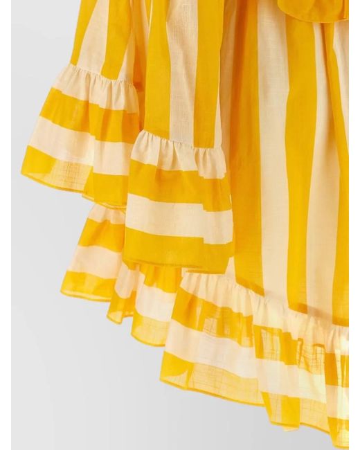 Zimmermann Yellow Short Dresses
