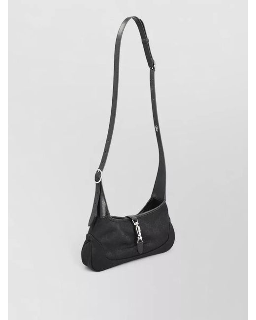 Gucci Black Jackie 1961 Shoulder Bag Buckle Strap
